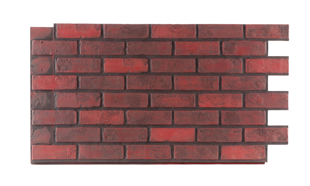 Rustic Brick Interlock - Dark Red Dark Grout